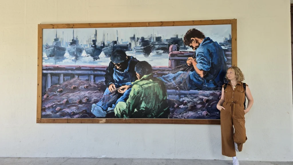 Mural-Pescadores-Reparando-las-redes-Candás